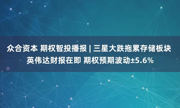 众合资本 期权智投播报 | 三星大跌拖累存储板块 英伟达财报在即 期权预期波动±5.6%